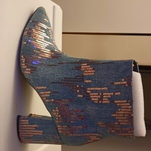 Brand New Women's Booties Denim & Sequin (Short) & Long Boots (Denim & Sequins)